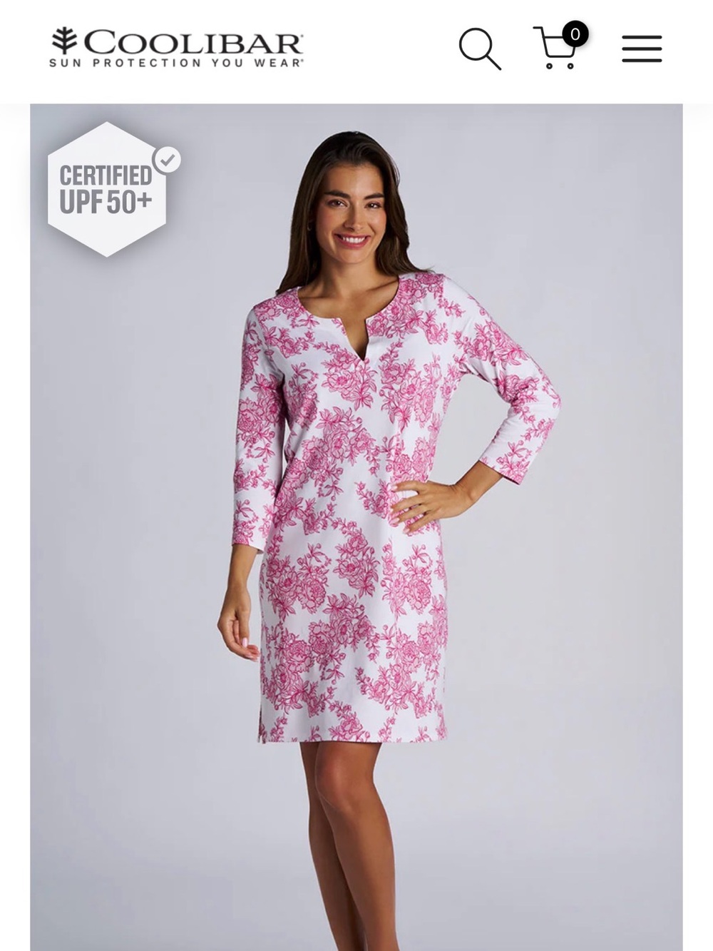 NWOT Coolibar Oceanside Tunic Dress. Perfect for the beach.